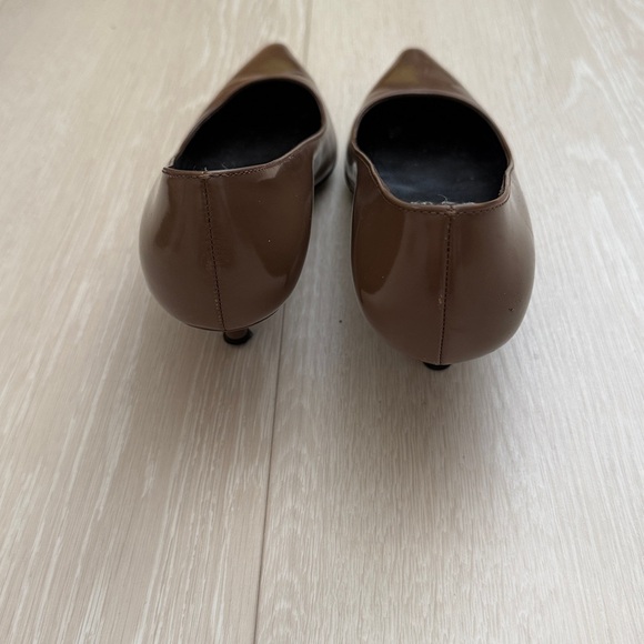 Prada Chocolate Brown Closed Pointed Toe Kitten Heels - Picture 11 of 13